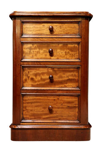 Pair of Victorian Mahogany Bedside Chests, Circa 1850