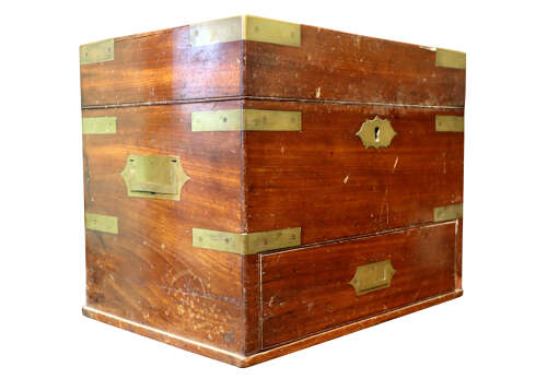 Early 19th Century Mahogany Apothecary Travelling Case with Bottles & Drawer, Circa 1820