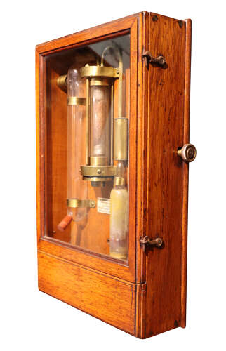 Victorian Kentometer by Brady & Martin Ltd, in Original Glazed Mahogany Case, Circa 1880