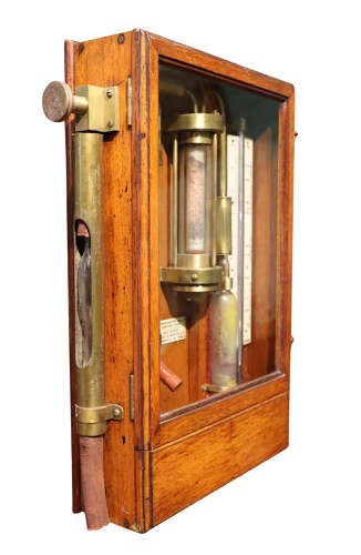 Victorian Kentometer by Brady & Martin Ltd, in Original Glazed Mahogany Case, Circa 1880