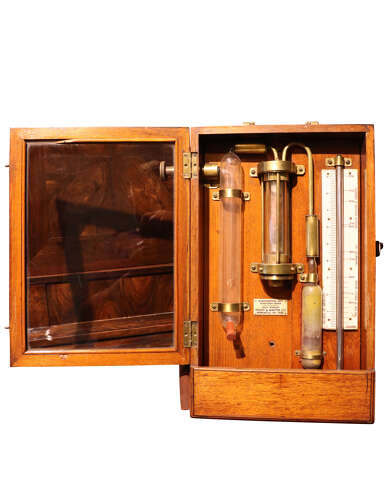 Victorian Kentometer by Brady & Martin Ltd, in Original Glazed Mahogany Case, Circa 1880