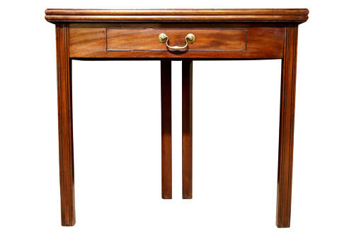 George III Period Mahogany Side Table with Drawer, Late 18th Century
