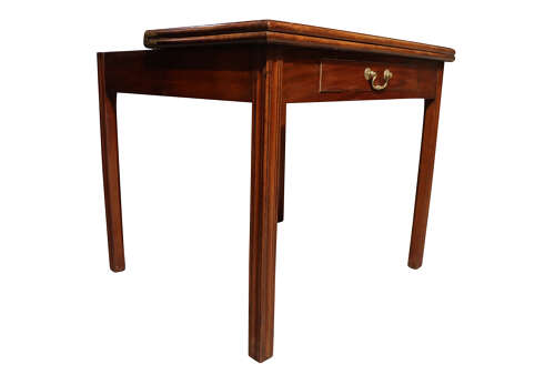 George III Period Mahogany Side Table with Drawer, Late 18th Century
