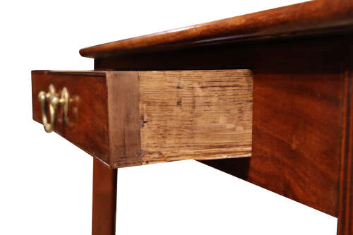 George III Period Mahogany Side Table with Drawer, Late 18th Century