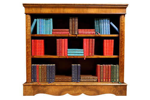 Fine Quality Victorian Burr Walnut Open Bookcase, circa 1870