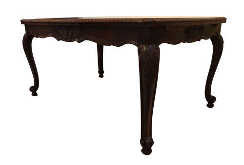 Late 19th Century French Oak Extending Dining Table with Parquetry Top c.1880