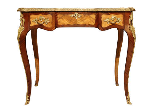 Fine Louis XVI Style Ormolu Mounted Kingwood & Tulipwood Veneered Side Table, circa 1880