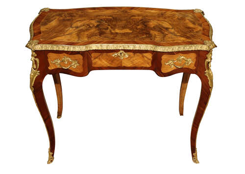 Fine Louis XVI Style Ormolu Mounted Kingwood & Tulipwood Veneered Side Table, circa 1880