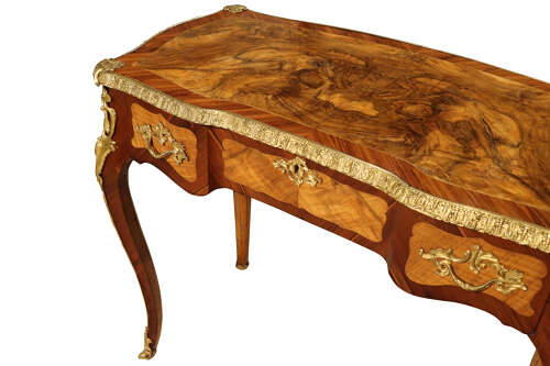 Fine Louis XVI Style Ormolu Mounted Kingwood & Tulipwood Veneered Side Table, circa 1880