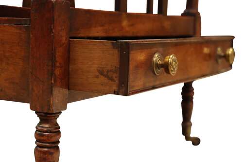 Fine Regency Mahogany Canterbury with Drawer