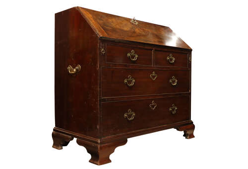 Mid 18th Century Mahogany Bureau of Good Colour and Figure