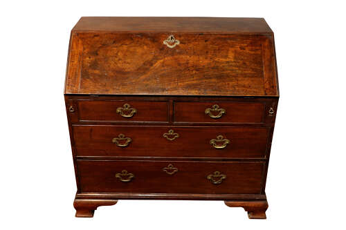 Mid 18th Century Mahogany Bureau of Good Colour and Figure