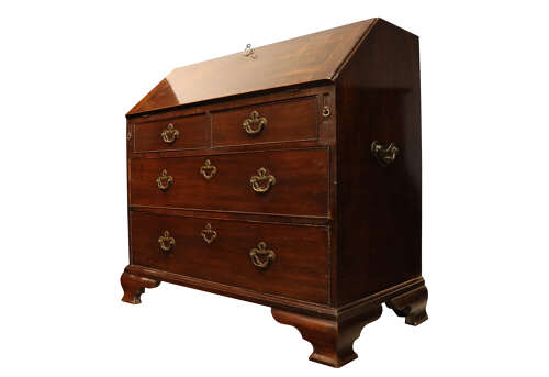Mid 18th Century Mahogany Bureau of Good Colour and Figure