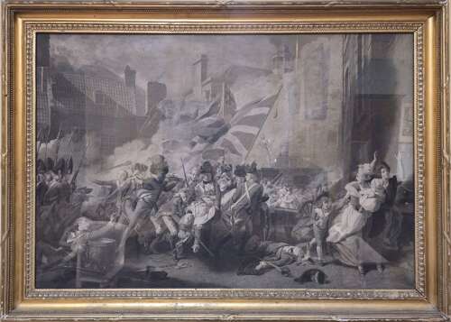 Fine Engraving after Copley – The Death of Major Pierson, Jersey 1781