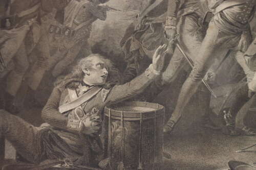 Fine Engraving after Copley – The Death of Major Pierson, Jersey 1781