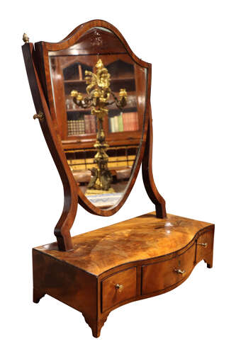 Early 19th Century Mahogany Dressing Table Mirror