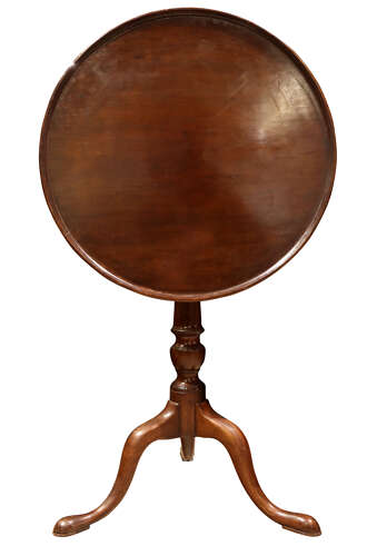 George III Mahogany Snap-Top Occasional Table on Tripod Base