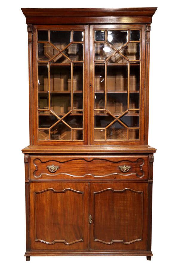 Fine Late Victorian Walnut Secretaire Bookcase, Circa 1880&ndash;1890