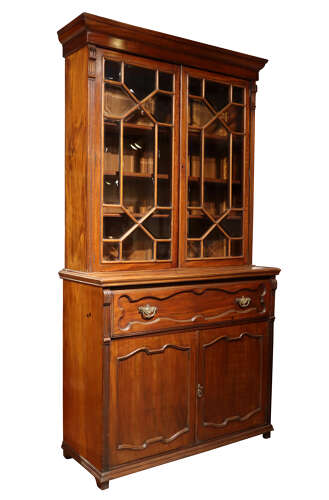 Fine Late Victorian Walnut Secretaire Bookcase, Circa 1880–1890