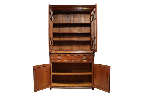 Fine Late Victorian Walnut Secretaire Bookcase, Circa 1880–1890