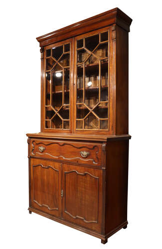 Fine Late Victorian Walnut Secretaire Bookcase, Circa 1880–1890