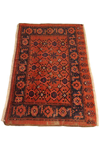 Antique North-West Persian Kurdish / Hamadan Hand-Knotted Tribal Rug, circa 1900
