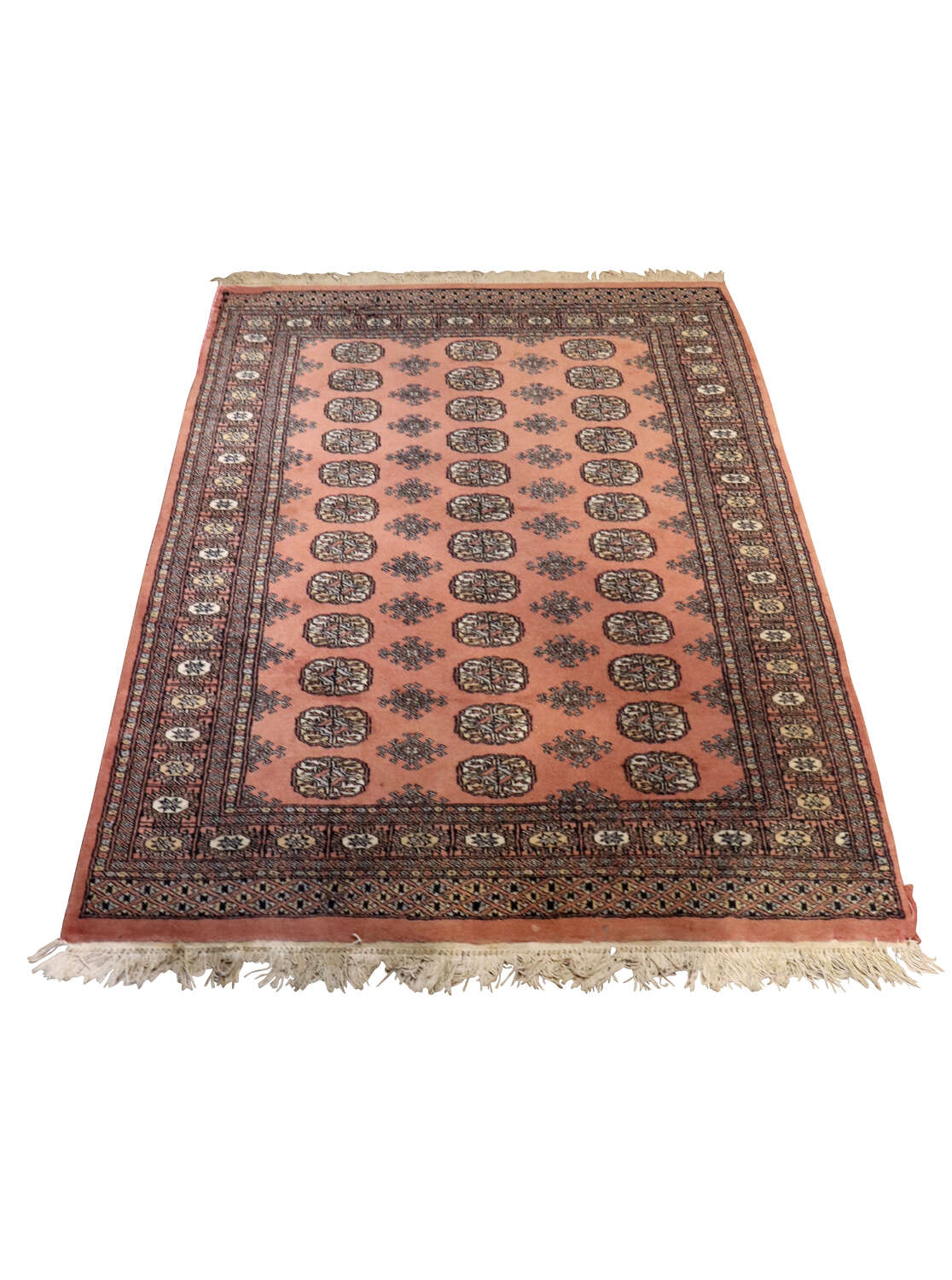 Vintage Bokhara Style Rug with All-Over Gul Design