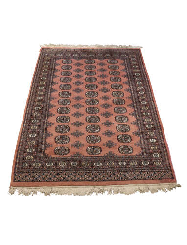 Vintage Bokhara Style Rug with All-Over Gul Design