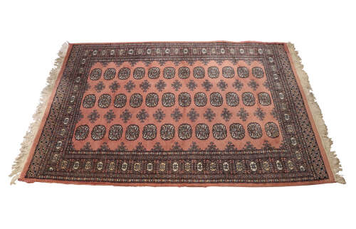Vintage Bokhara Style Rug with All-Over Gul Design