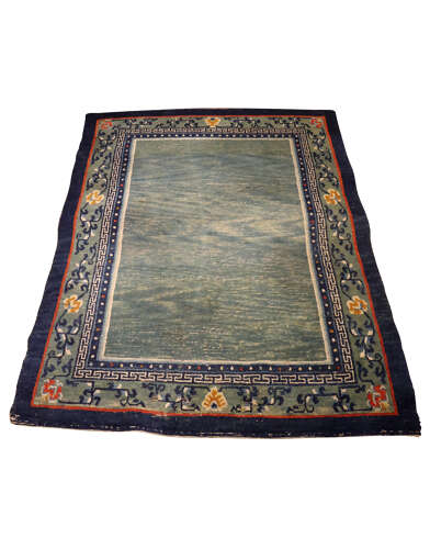 Vintage Chinese Hand-Knotted Celadon Ground Carpet / Rug in the Peking Taste