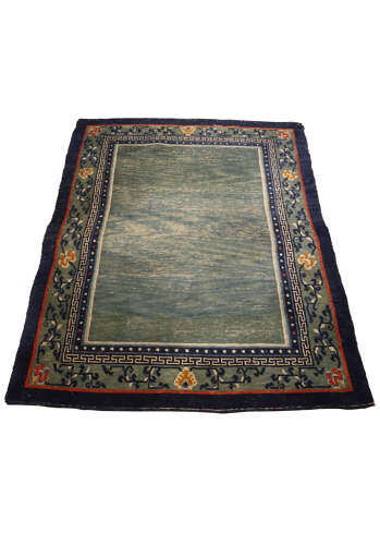Vintage Chinese Hand-Knotted Celadon Ground Carpet / Rug in the Peking Taste