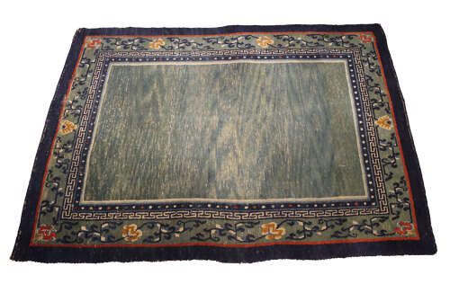 Vintage Chinese Hand-Knotted Celadon Ground Carpet / Rug in the Peking Taste