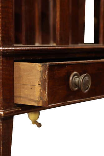 Edwardian Mahogany Canterbury / Sheet Music Cabinet with Drawer, c.1900–1920