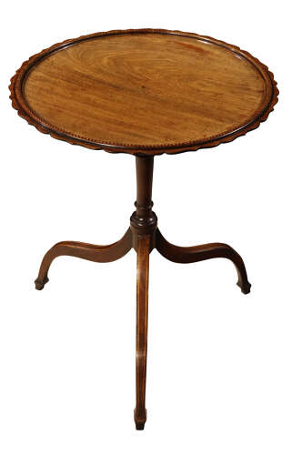 Early 19th Century Regency Mahogany Wine Table with Pie Crust Top, c.1810–1820