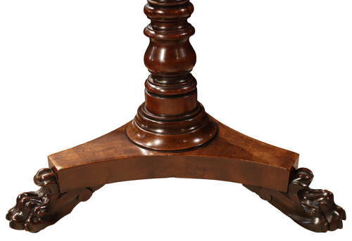 19th Century mahogany tripod wine / lamp table
