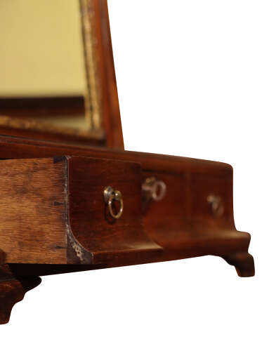 Victorian Mahogany Dressing Table Mirror with Three Drawers