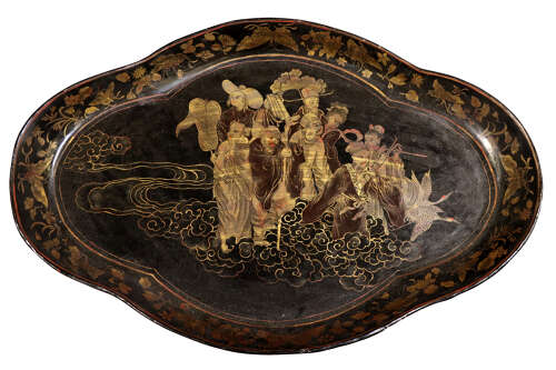 English Chinoiserie Tray - 19thc