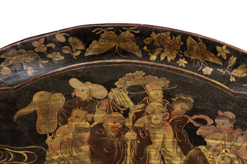 English Chinoiserie Tray - 19thc