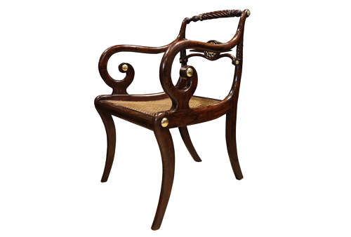 Pair of Fine English Regency Armchairs