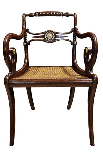 Pair of Fine English Regency Armchairs