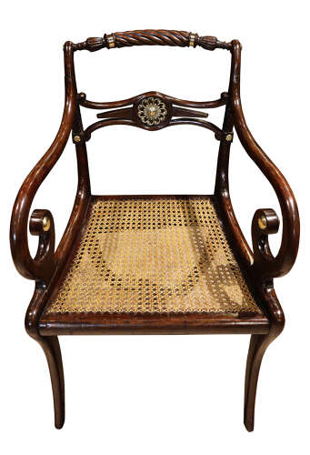 Pair of Fine English Regency Armchairs