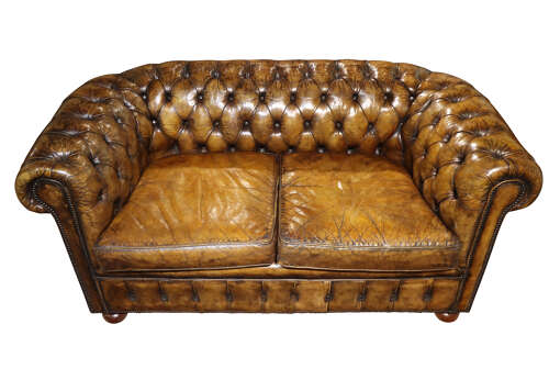 Good Quality Two Seater Leather Chesterfield