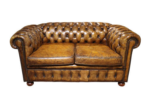 Good Quality Two Seater Leather Chesterfield
