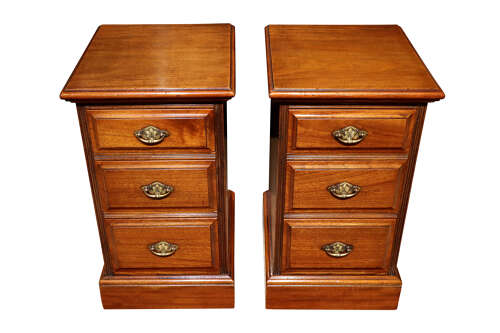 Pair of Victorian Mahogany Bedside Chests
