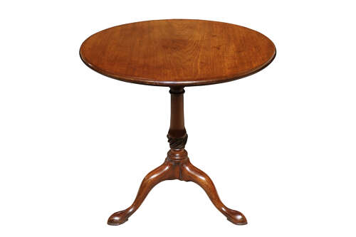 A Georgian mahogany birdcage tripod table