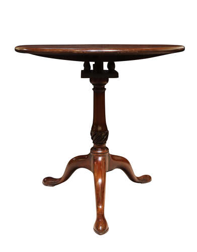 A Georgian mahogany birdcage tripod table