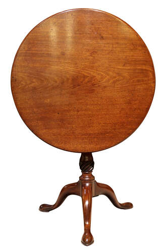A Georgian mahogany birdcage tripod table