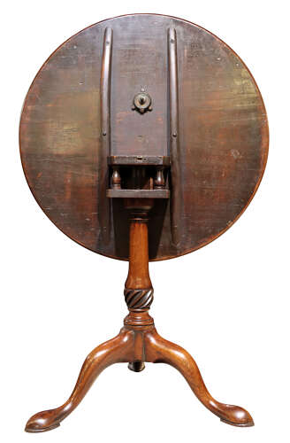 A Georgian mahogany birdcage tripod table