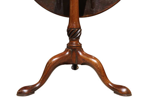 A Georgian mahogany birdcage tripod table