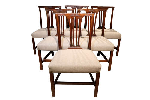 Set of Six Georgian Mahogany Dining Chairs